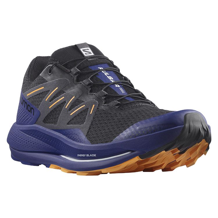 SALOMON Pulsar Trail Bequemes Material Strapazierfähige Low-Top Laufschuhe Herren Laufschuhe Schwarz Blau 416032