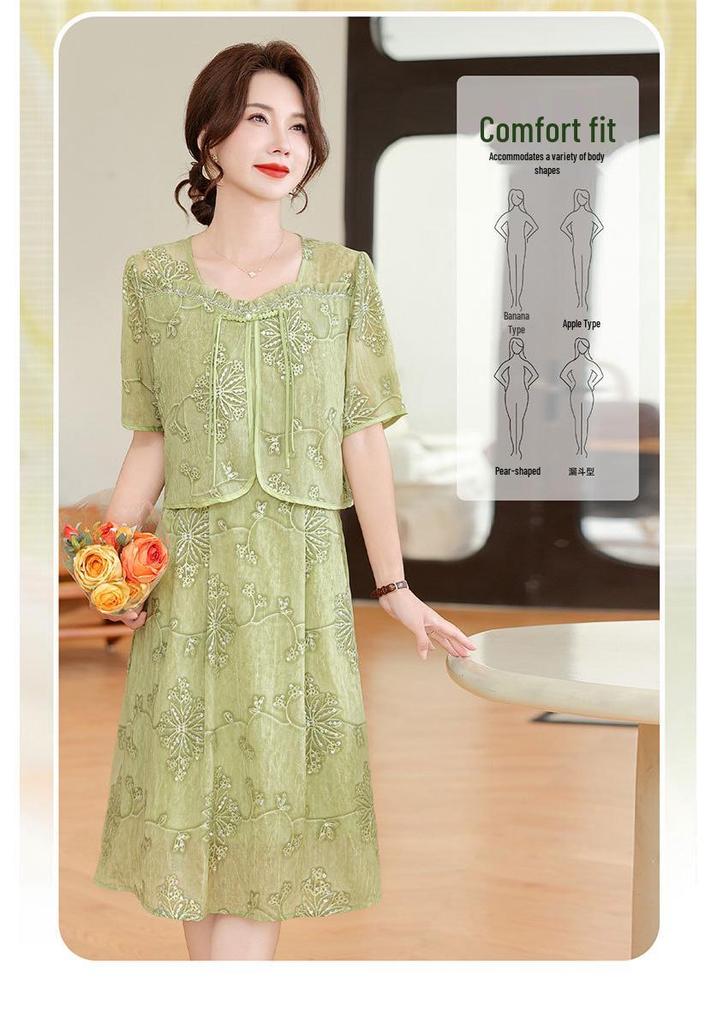 Summer 2026 High-End Two-Piece Dress for Women: Elegant, Mid-Aged Style