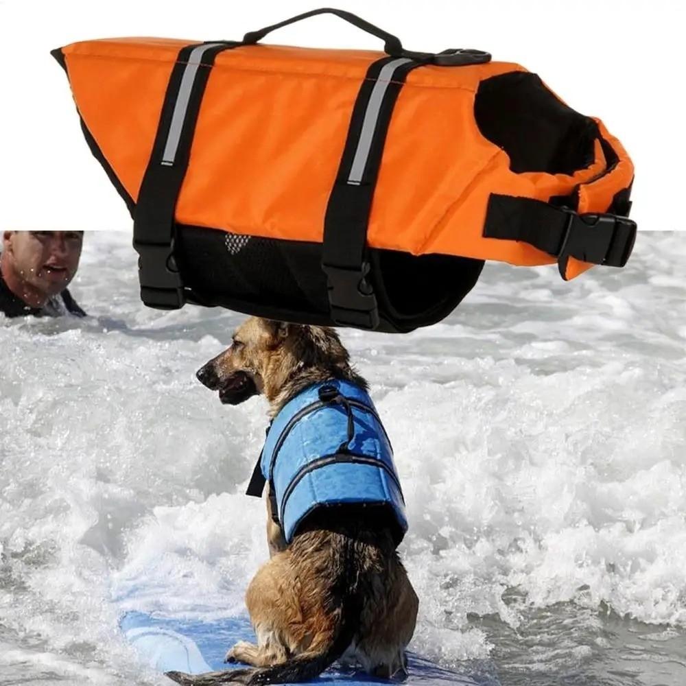 Adjustable Dog Life Vest High Buoyancy Puppy Swimwear Dog Supplies Safety Swimming Suit  Surfing