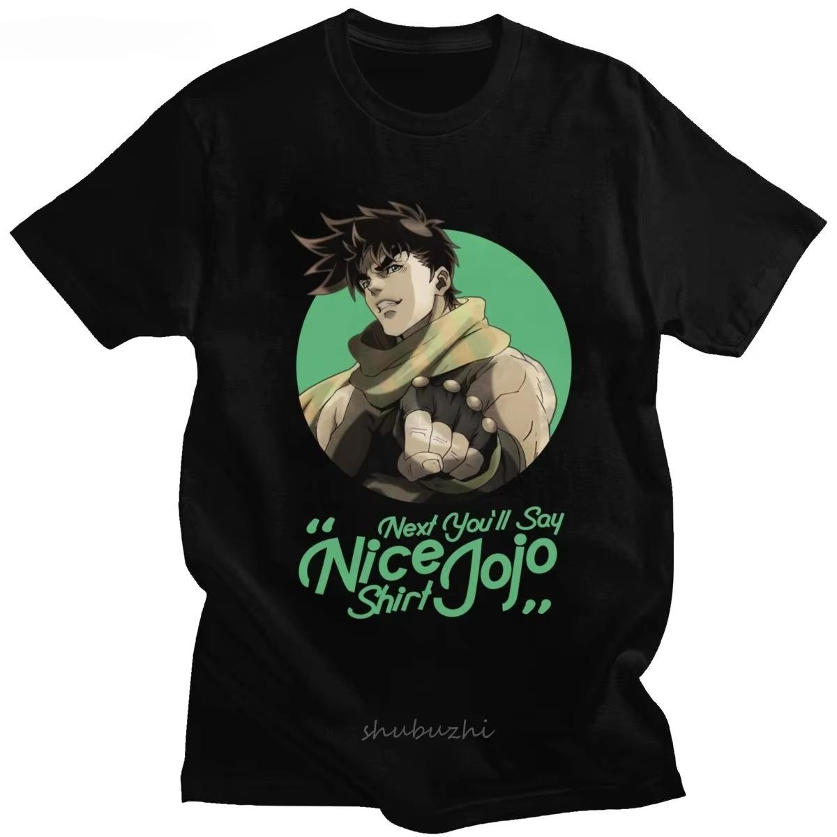 

Anime Jojos Bizarre Adventure MensTshirt 100cotton 2026 Summer New TShirt Short Sleeved Cotton Tee Plus Size Oneck Shirt - Me... S разноцветный