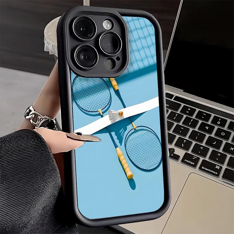 Phone Case for iPhone 17 Air 16E 15 16 Pro Max Badminton Sport Cover 14 Plus 13 12 Mini Soft Shell Silicone Fundas