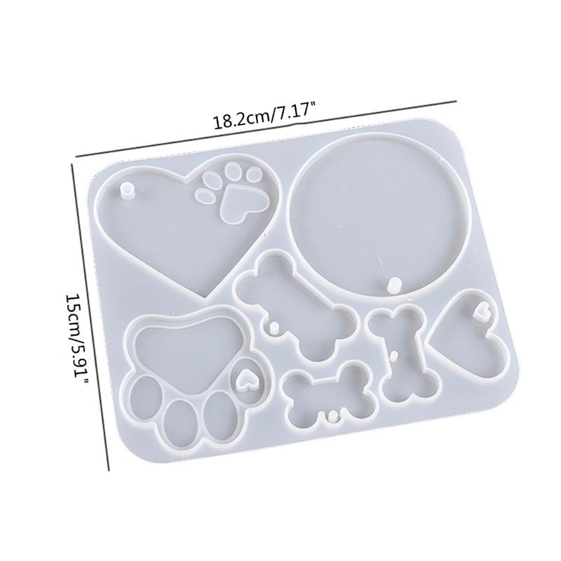 Pet Label Mold Resin keychain Pendants Silicone Mold DIY Art Crafts Jewelry Making Homemade Decorations