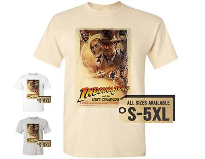 Indiana Jones and the Last Crusade V5 Movie T SHIRT White Natural Shirt S - 5XL