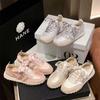 Satin summer breathable ballet training shoes fight heightening soft-soled casual sports Forrest Gump shoes
