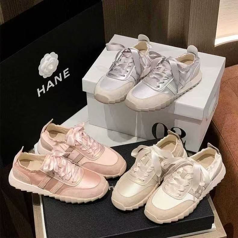 Satin summer breathable ballet training shoes fight heightening soft-soled casual sports Forrest Gump shoes