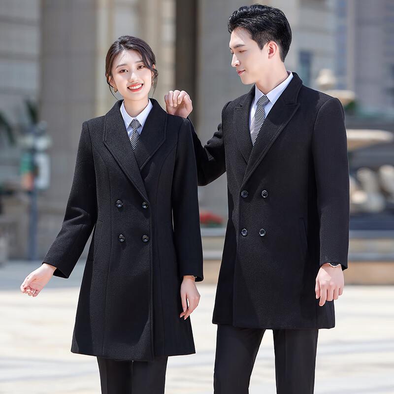 Terman Unisex Mid-length Winter Professional Wool Blend Coat