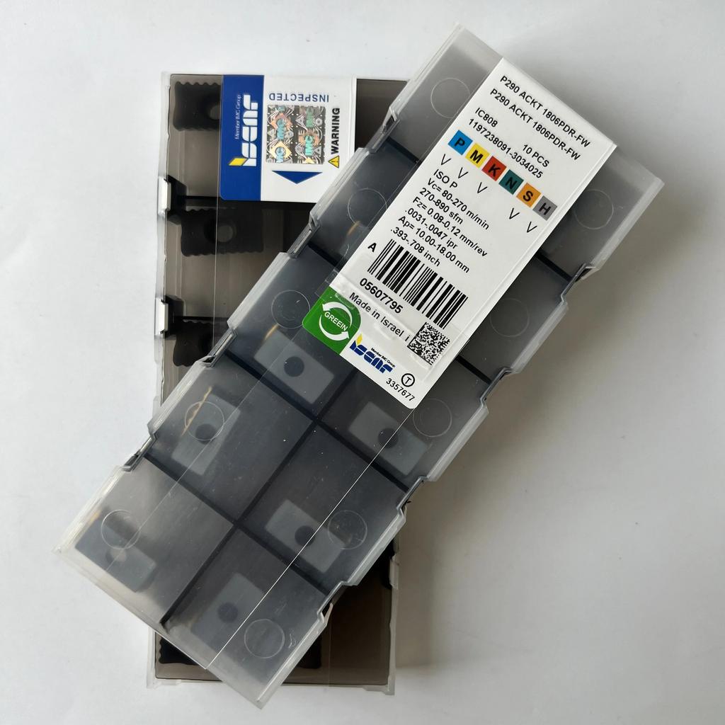 ISCAR / P290 ACKT1806PDR-FW IC808 / Industrial indexable Carbide Inserts 10 Pcs