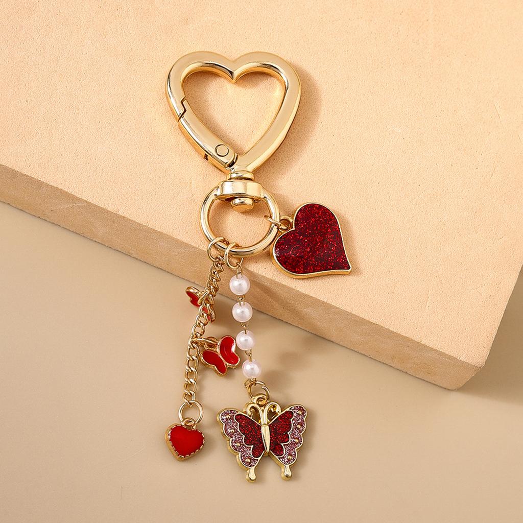 Elegant Floral Letter Keychain for Handbags Backpacks and Keys Sturdy Alloy Enamel Letter Charm Jewelry Accessory