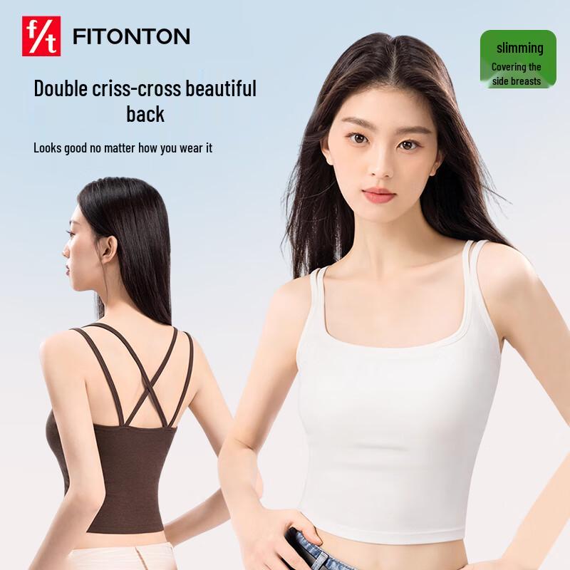 FitonTon Women s Padded Camisole Bra Top One Size