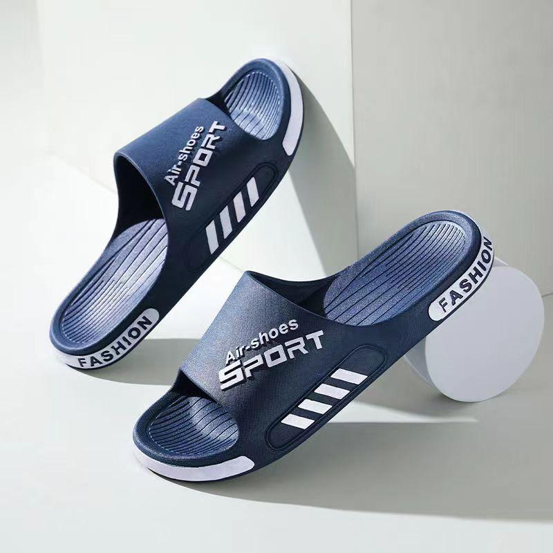 Men's PVC Soft Sole Slippers, Non-Slip Slides, Casual Outdoor Beach Flip Flops, Home Bathroom, Couples Sandals, Fashion, New