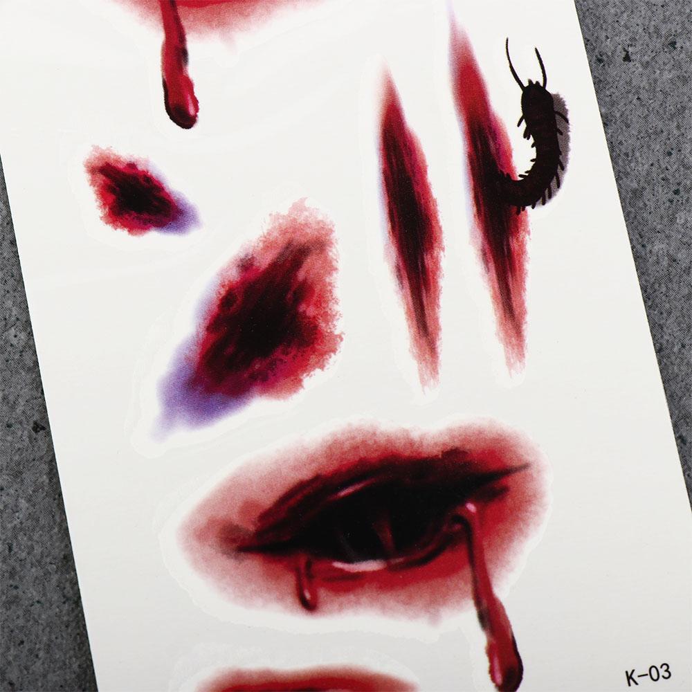 Scar Spider Design Waterproof Face Patch Body Art Stickers Temporary Tattoos Tattoo Stickers