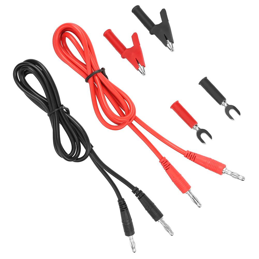 6 in 1 Banana to Banana Plug 6mm Insert Plate Crocodile Clip Test   Set Accessories P1041B