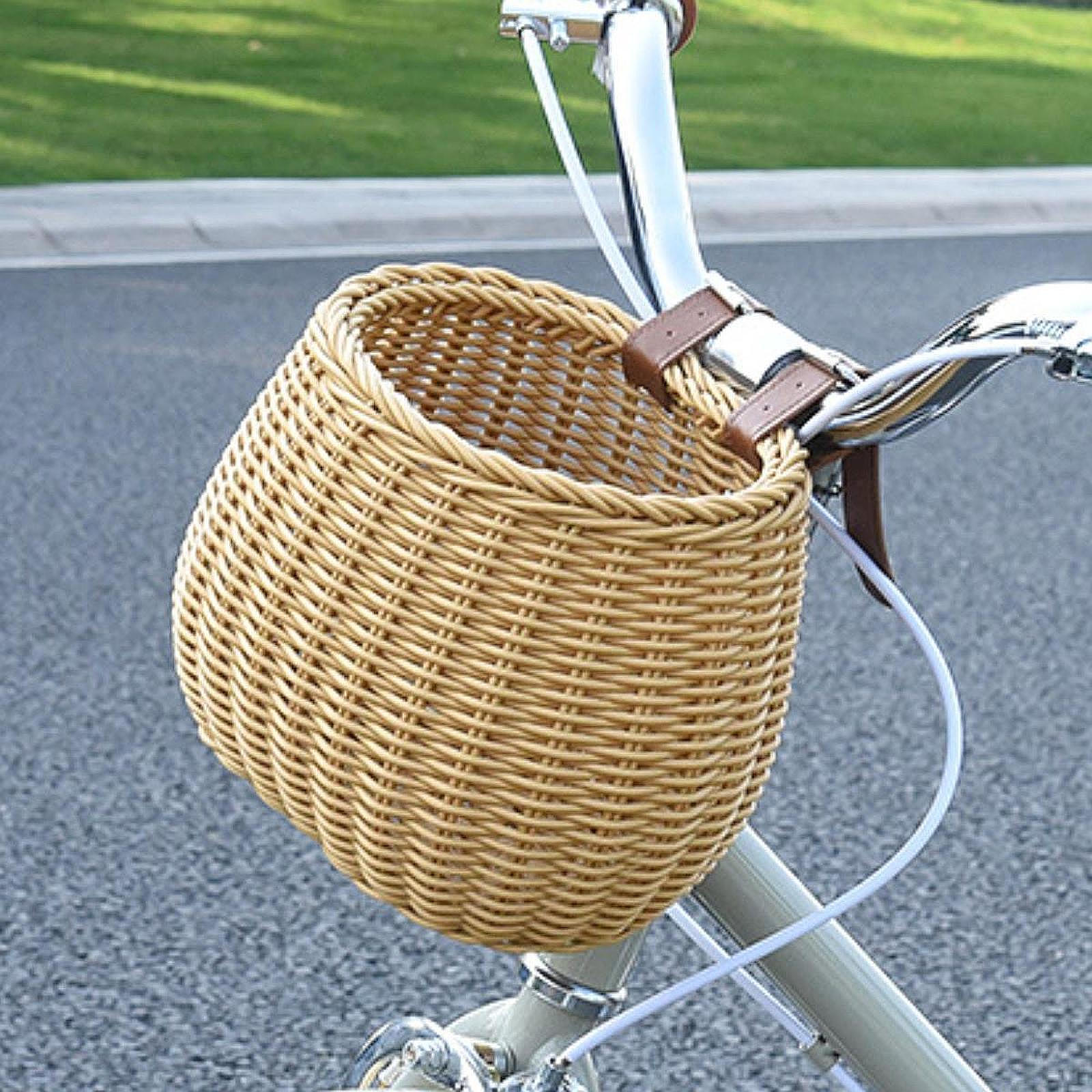 Bicycle Basket for Kids, Basket, Multifunctional Decor Handlebar бежевый
