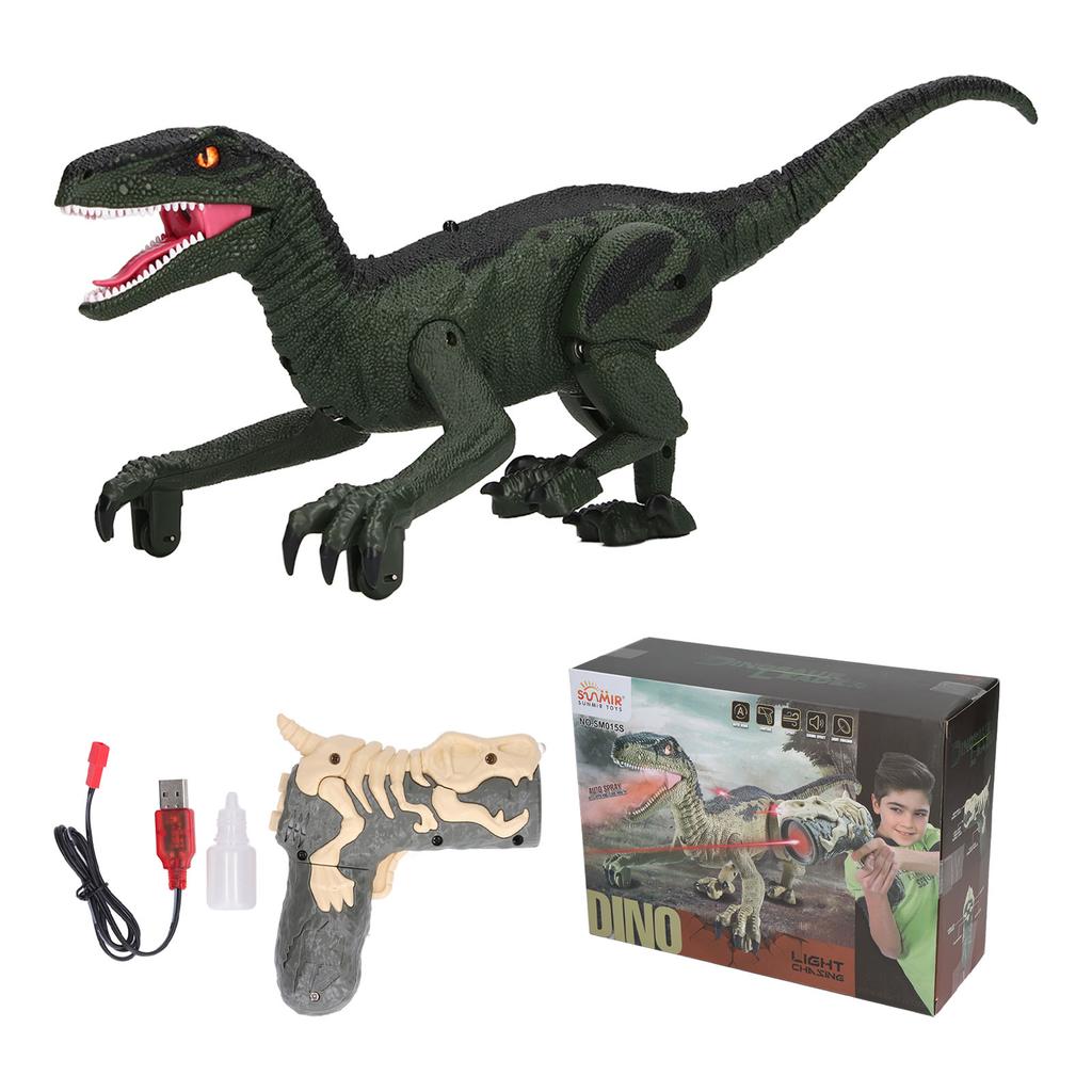 Remote Control Dinosaur Toy Spray Water Mist Sound Light Simulated Walking Dinosaur Toy for Boys