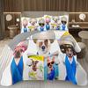 Copriletto Divertente per Cani Singolo Matrimoniale Kawaii Coperta Animale Cartone Animato Cani da Compagnia Set Biancheria da Letto Per Bambini e Bambine Copriletti Trapuntati Reversibili