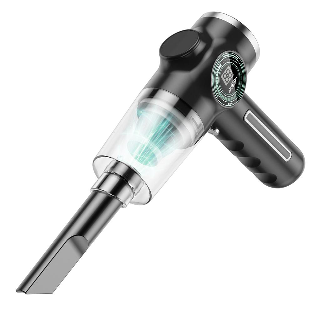 

Беспроводной ручной пылесос с сильной силой всасывания, мощный пылесос для дома и автомобиля, двойное использование, зарядка через USB, портативные автомобильные аксессуары чёрный