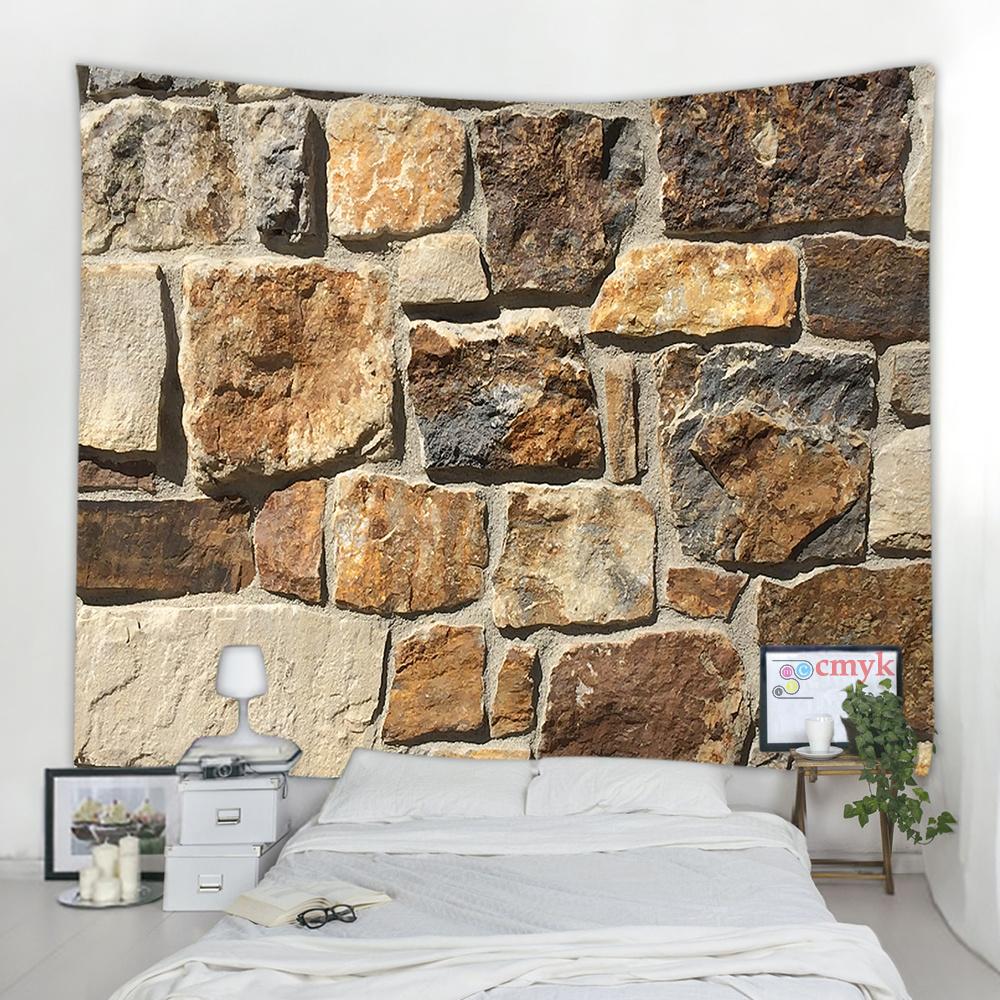 3d Printing Brick Stone Wall Tapestry Visual Art Decoration Tapestry Boho Tapestry Bedroom Dorm Room Home Decor