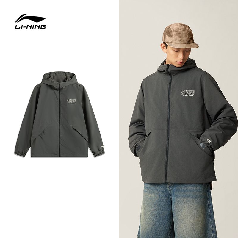 

Li Ning Lotus Leaf Couple Cycling Thin Coat Men s and Women s Trench Coat Obsidian lime (445-5) S((Male)/S-M (female))