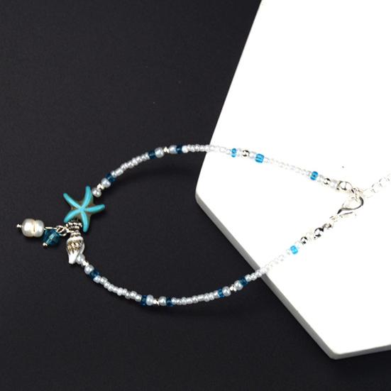 Boho Lady Beaded Starfish Charm Barefoot Sandal Foot Chain Anklet Ankle Bracelet