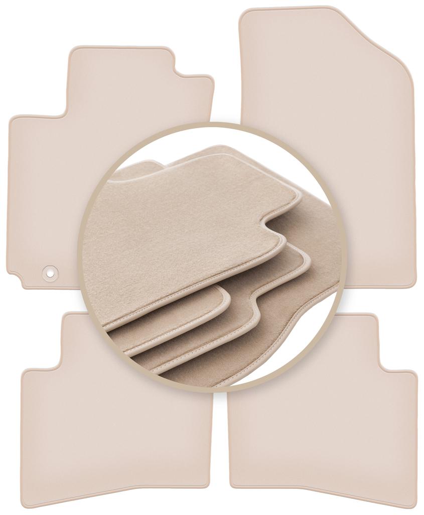 PREMIUM beige Fußmatten für: Hyundai i20 II Coupé, Schrägheck 2014-