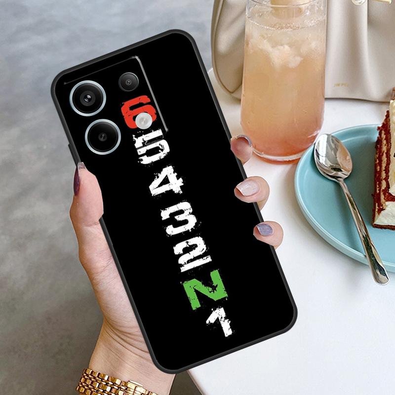 Motorcycle Gear Case For Xiaomi Redmi Note 13 Pro 12 11 10 9 Note 12S 10S 11S 9S Redmi 12 10C 12C 13C Cover