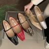 Fashion Red Footwear Shallow Ladies Heeled Shoes 2025 New In Spring Summer Fashion Buckle Strap Women 2.5CM Heels Mary Janes Pumps Shoes
