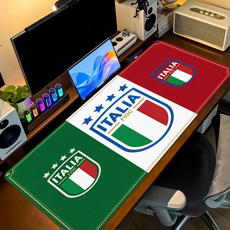 Italy National Football Color Mouse Pad Large Gaming Table Cushion Non-slip Laptop Tablet Big Mousepad XXL Mat Mini PC Playmat With Lock Edge