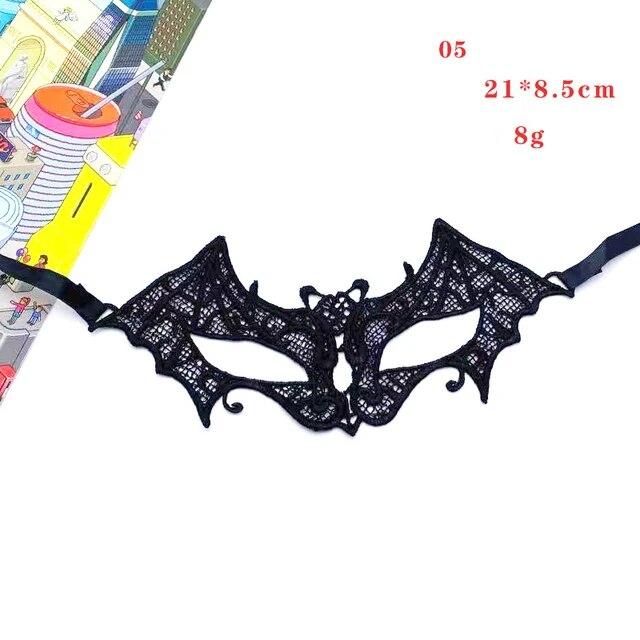 

Женская готическая кружевная маска, маскарадный костюм на Хэллоуин, карнавал, сексуальные женские костюмы, маска для ролевых игр с половиной лица, маска для девочек