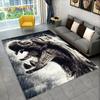 Viking Norse Mythology God Loki Rune Area Rug,Carpet Rug for Living Room Bedroom Sofa Doormat Kitchen Decor,Non-slip Floor Mat