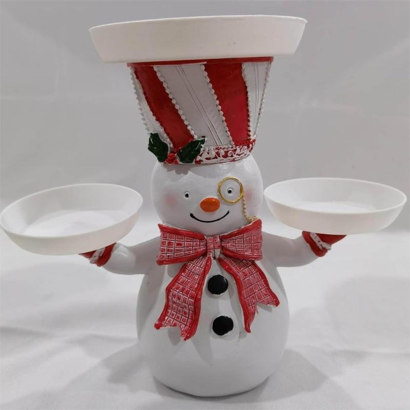 Weihnachts-Leckereien-Halter Niedliche Weihnachtsmann-Schale Festliche Snacks-Ständer Weihnachts-Schneemann-Leckereien-Halter Weihnachts-Geschirrhalter Tablett