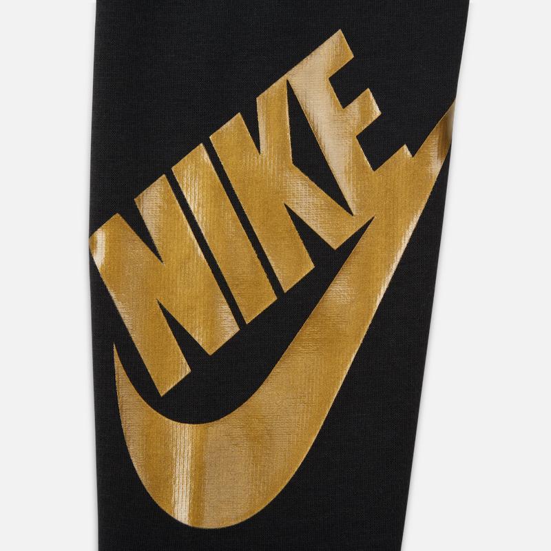 Nike Solid Color Fleece Knit Sports Pants With Letter Pattern Kids bottoms Black FD9262-010