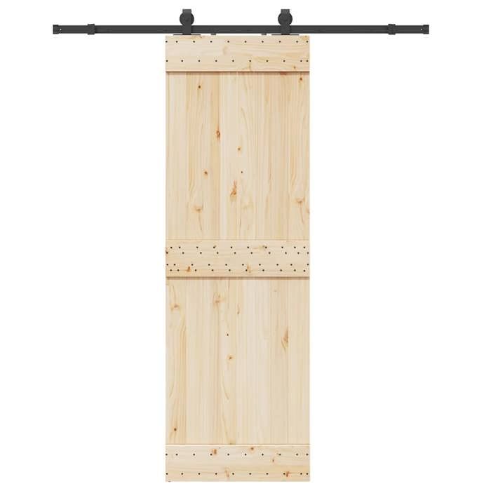 VidaXL Sliding Door Hardware Kit 183 Cm Steel Black, Sliding Door Hardware, Door Roller 4009716
