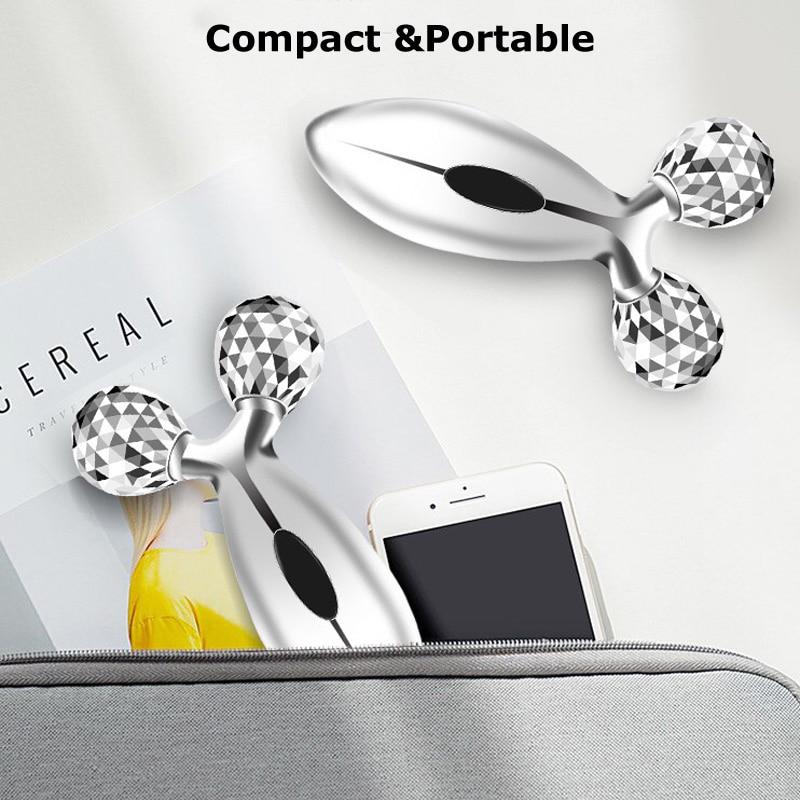 Massaggiatore Elettrico Per Il Viso, Massaggiatore Sonic Roller, Anti-invecchiamento, Rullo Anti-rughe, Gold 3D Roller Energy Beauty Bar Facelift, Strumento Per Rassodare La Pelle - Foto 9