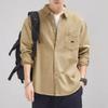 Retro Shirt Long Sleeve Men's Spring Loose Workwear Pure Cotton Shirt Jacket