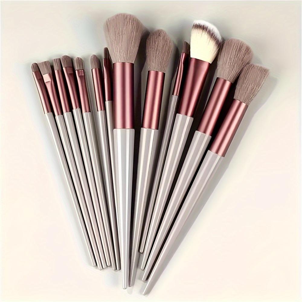 13-Piece Professional Makeup Brush Set with Soft Synthetic Bristles and Linen Bag