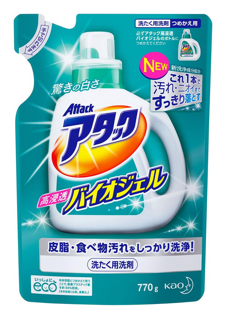 Attack Liquid Laundry High Penetration 770g Detergent, Biogel, Refill,