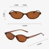 Retro Oval Frame Sunglasses Fashion Personalized Trendy Small Frame Sunglasses Punk Cat Eyes Sunshade Sun Protection Glasses