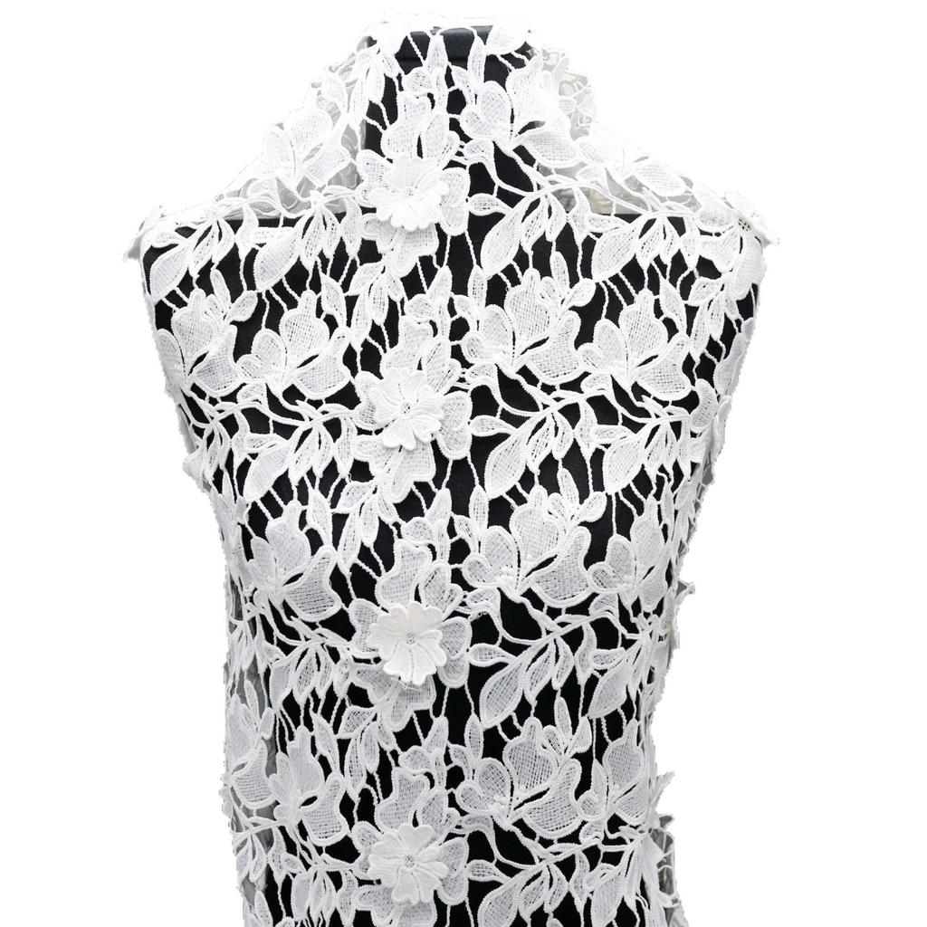 Double-Layer Three-Dimensional Flower Leaf Embroidery Lace Water-Soluble Lace Fabric Diy Wedding Dress Children'S Clothing Fabric