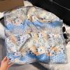 Summer High-End Simulation Silk Square Scarf Femininity Versatile Sunscreen Large Shawl Silk Scarf Variety