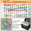 Sta 3212BR 168-Color Oil-Based Soft-Tip Marker Set for Student Anime Drawing