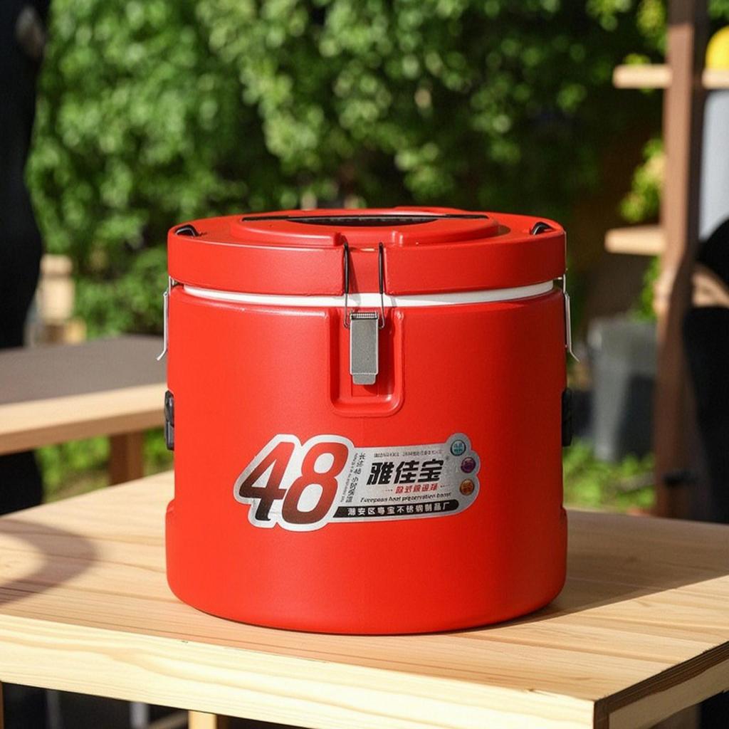 Food Container with Stainless Steel Liner Double-Layer Soup Lid