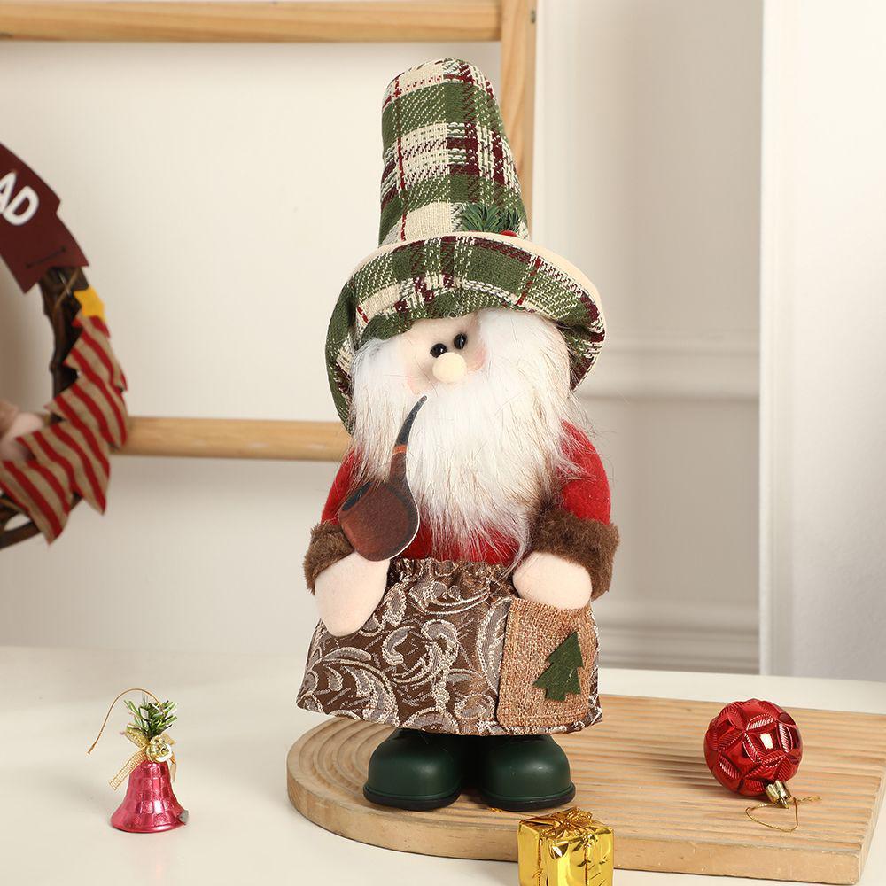 Telescopic Christmas Snowman & Reindeer Figurine Ornament for Window Display