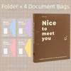 Detachable A4 File Folder Large Capacity 2 Hole Binder Folders  Office Storage