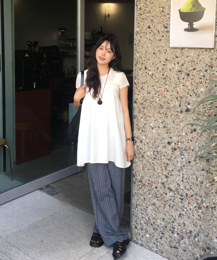 Julliapepe Natural Stripe Pants (Blue)