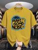 Unisex Crew Neck Tee Cool Basketball Graffiti Slogan Letter Print Soft Cotton Loose Short Sleeve Summer Casual Male Streetwear Tops