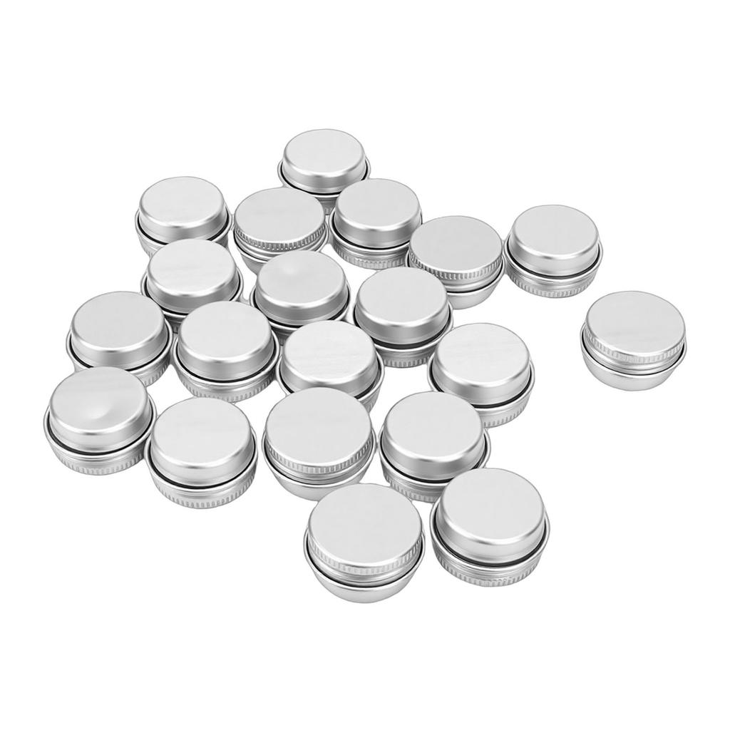 20pcs 5ml Empty Aluminum Round Tins with Screw Top Lids Reusable Aluminum Tin Jar Refillable Containers