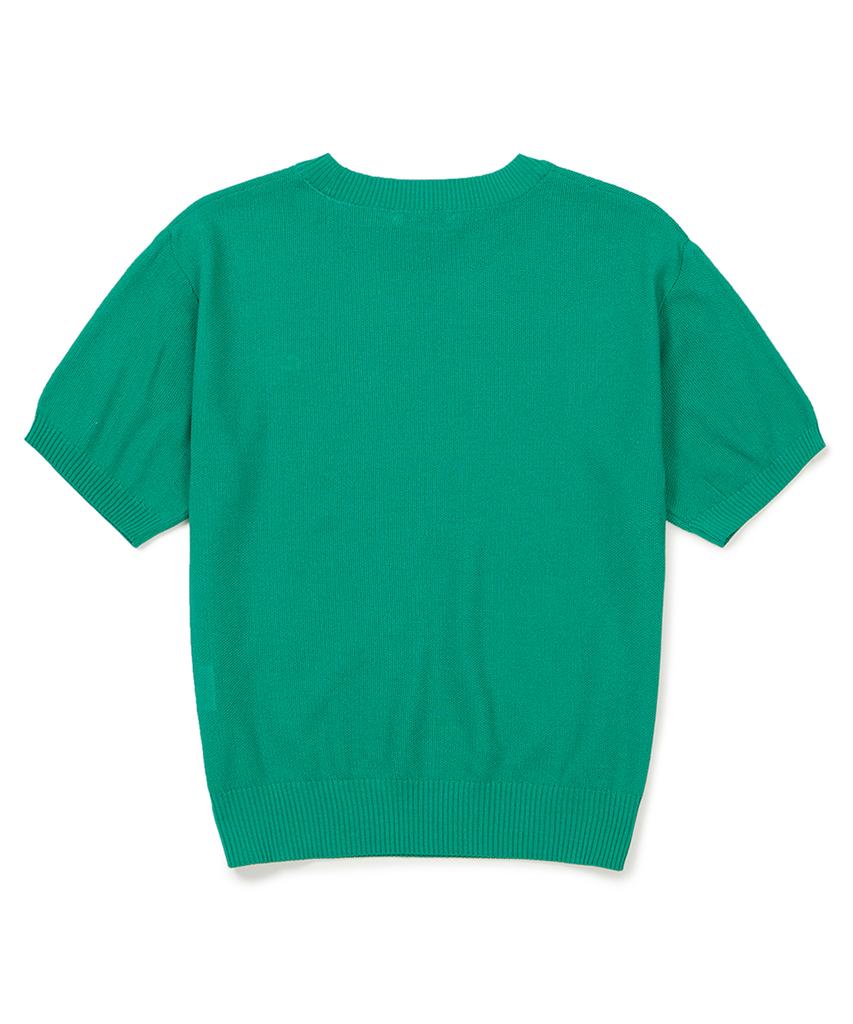 CLOVE [23Ss Clove] Logo Round Neck Knit (Green)