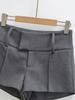 Korean Style Women's Versatile Low-Waist A-Line Shorts - Slimming Fit, Petite Wide Waist, Spring 2026 New Arrival.