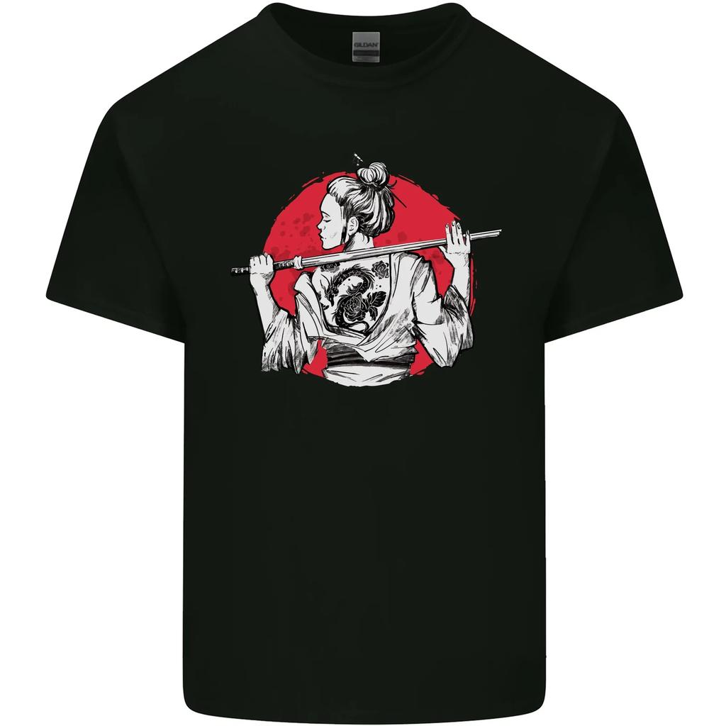 Samurai Tattoo Girl MMA Kenjutsu Kendo Iaido Kids T-Shirt Childrens