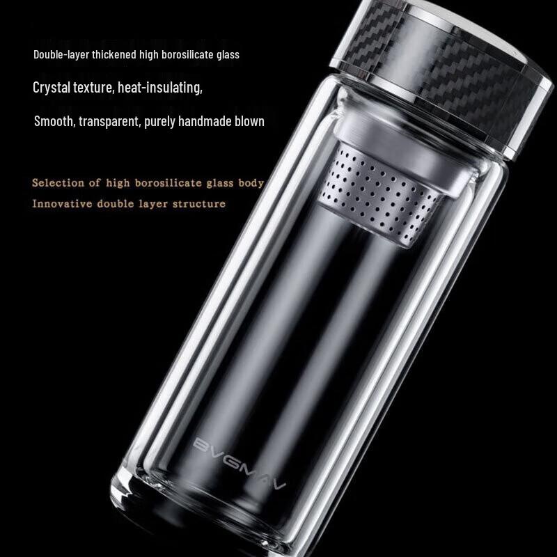 BVGMAV Double-Layer Borosilicate Tea Infuser Cup